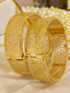 Jewels Kafe One Gram Gold Plated Bangle/Kada Set (Pack of 2) 2.8