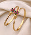 Jewels Kafe Gold Plated Bangle/Kada Set (Pack of 2) 2.8 Free Size