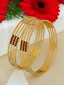 Jewels Kafe Gold Plated Bangle Set