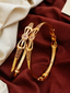 Jewels Kafe Gold Plated Bangle Set of 2 Jewels Kafe