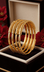Jewels Kafe Premium Anti-Tarnish Gold Plated Bangle Set (Pack of 4) 2.10