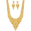 Jewels Kafe Party One Gram Gold Wax Forming Work Rani Haar Necklace Jewellery Set for Women(9 Inch Long)