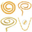Jewels Kafe Trendy Gold Plated Brass Men's Chain Combo Pack of 4