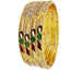 Jewels Kafe Gold Plated Peacock Bangle Set of 4 2.8