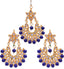 Jewels Kafe Gold Plated Maang Tikka Earrings Set
