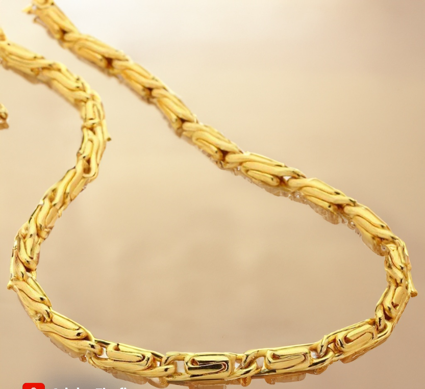 Jewels Kafe Trendy Designer Gold Plated Men's Chain Main image