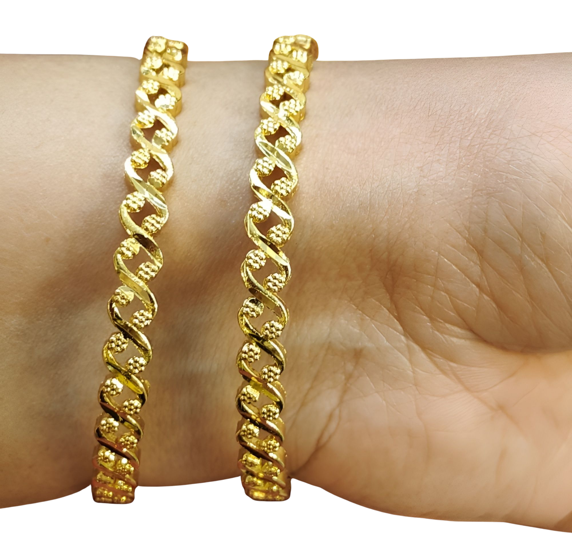 Jewels Kafe Gold Plated Bangle Set (Pack of 2) Secondary image