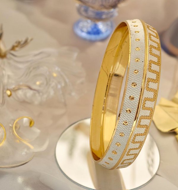 Jewels Kafe Gold Plated Mens Kada