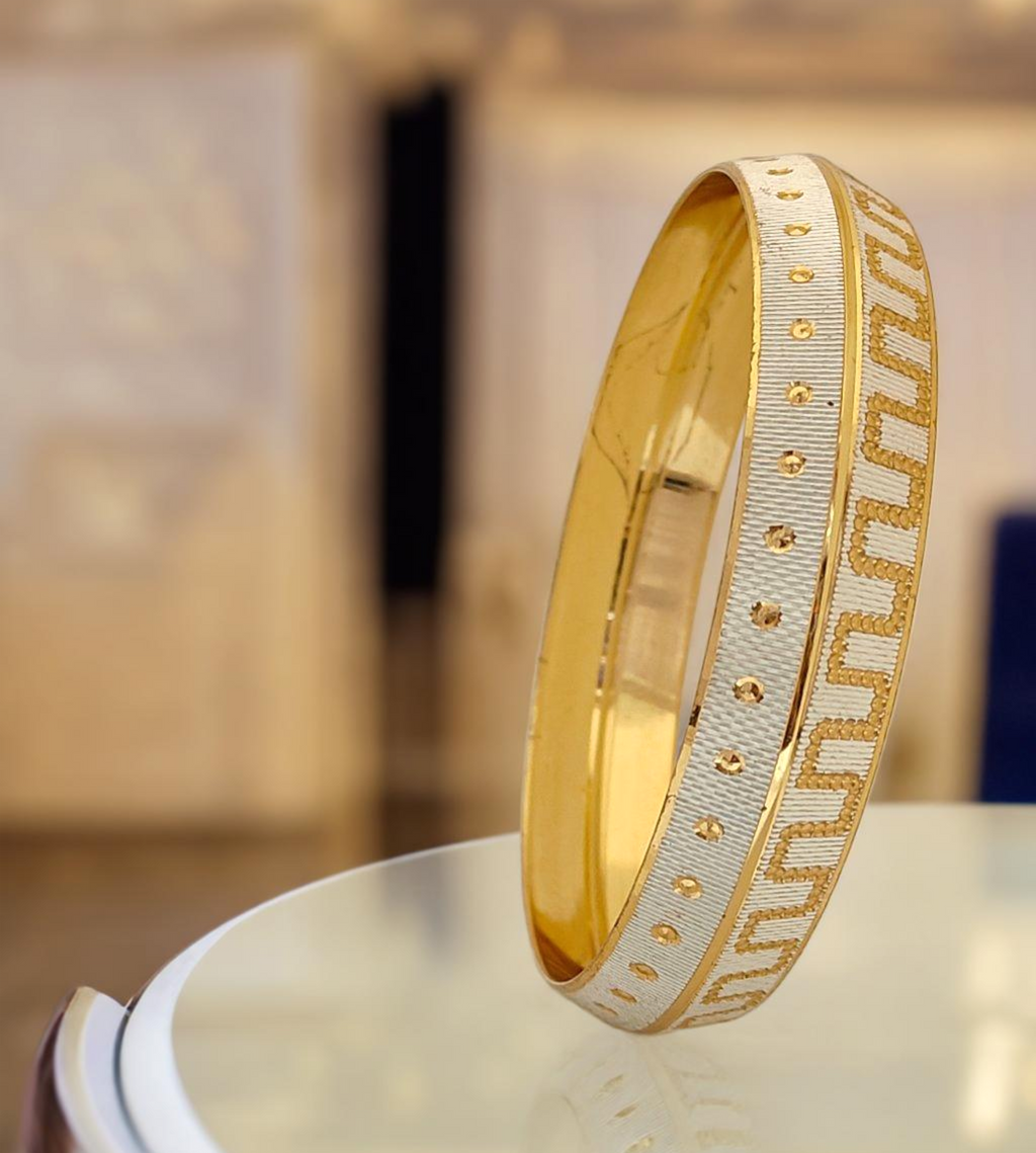 Jewels Kafe Gold Plated Mens Kada