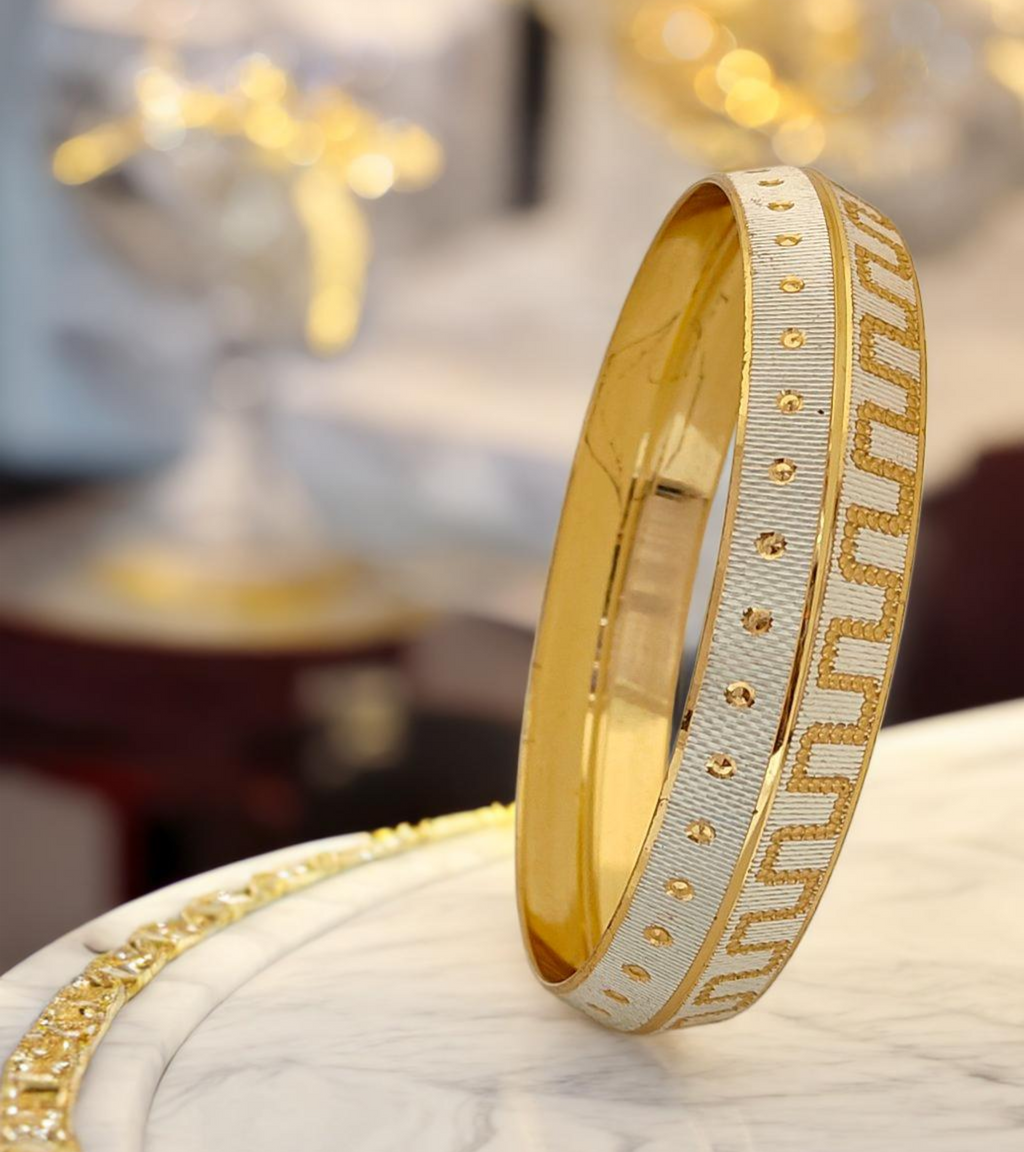 Jewels Kafe Gold Plated Mens Kada