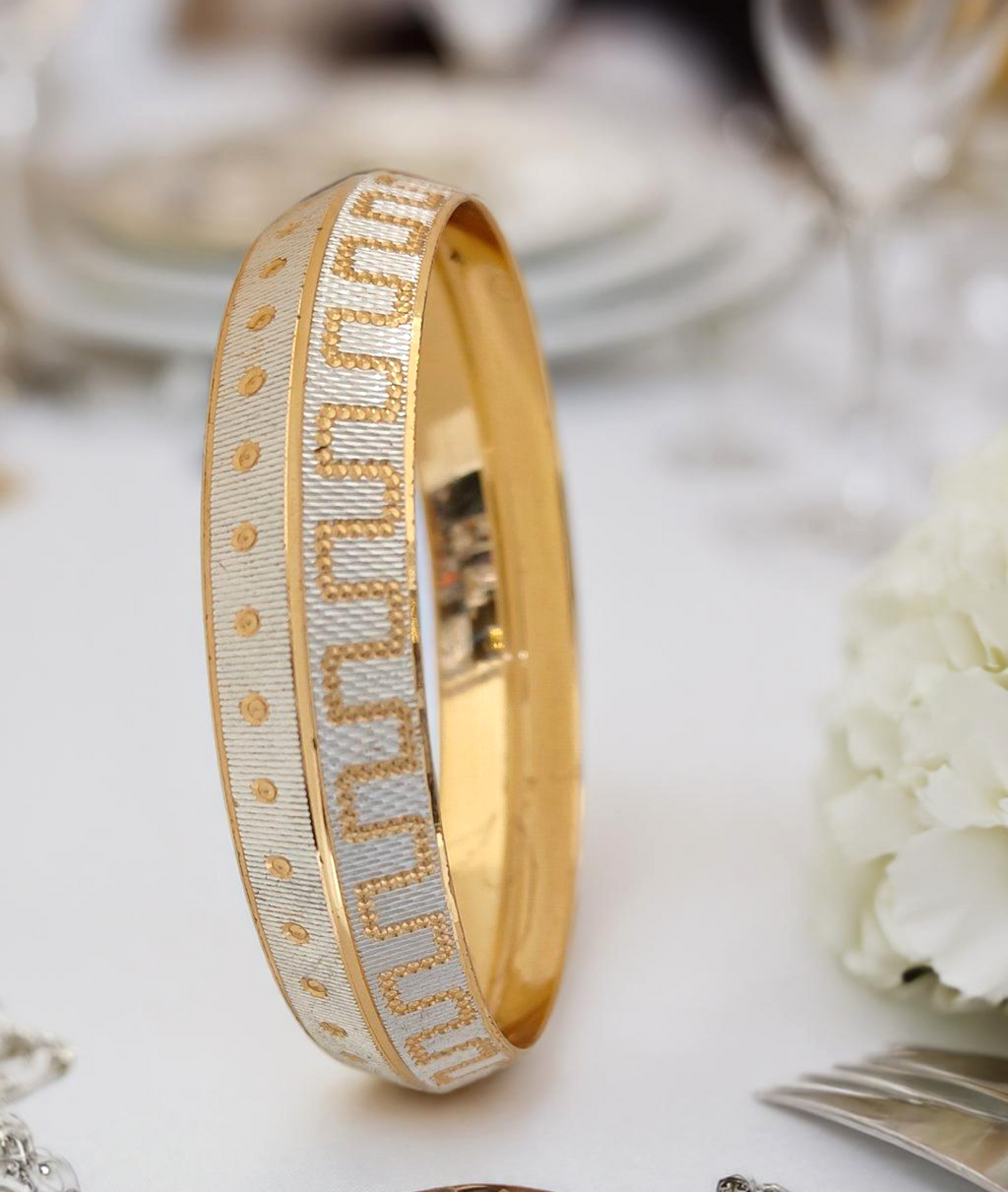 Jewels Kafe Gold Plated Mens Kada
