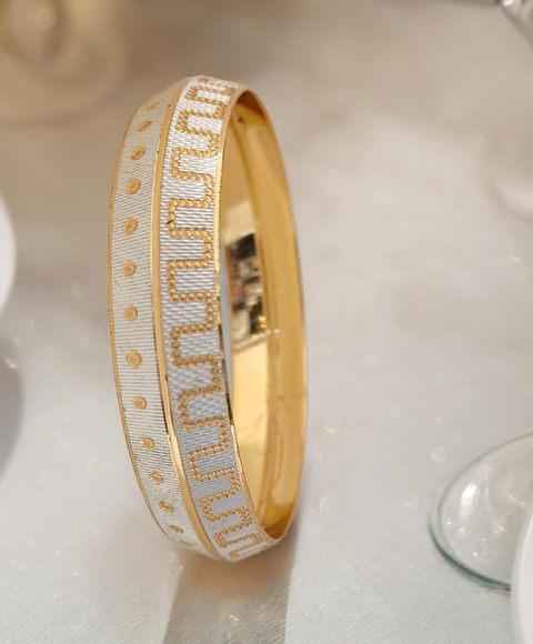 Jewels Kafe Gold Plated Mens Kada
