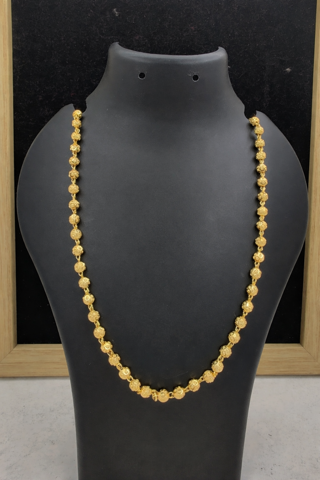 Jewels Kafe Elegant Gold Finish Single Line Mala for Women