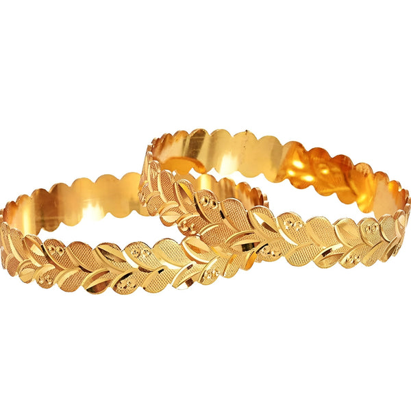 Jewels Kafe Gold Plated Bangle Set (Pack of 2)