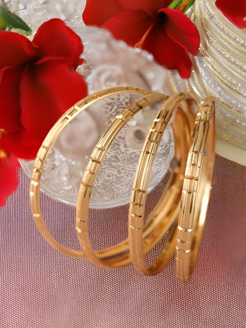 Jewels Kafe Gold Plated Bangle Set of 4 Jewels Kafe