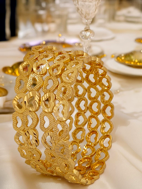 Jewels Kafe One Gram Gold Plated Bangle Set of 4 Jewels Kafe