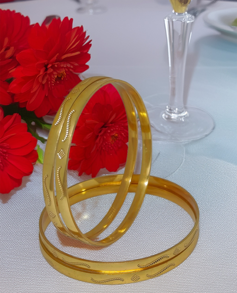 Jewels Kafe Gold Plated Bangle Set (Pack of 4)
