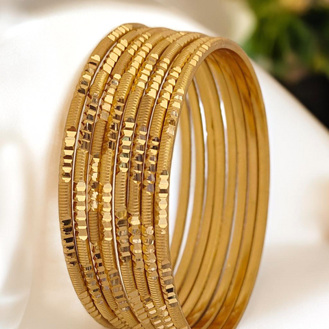 Jewels Kafe Gold Plated Bangle Set (Pack of 8) Jewels Kafe
