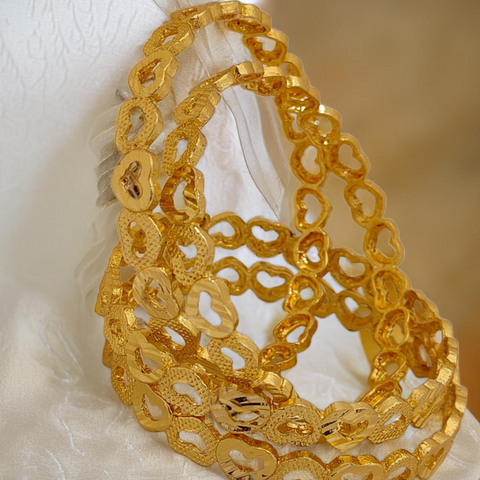 Jewels Kafe One Gram Gold Plated Bangle Set of 4 Jewels Kafe