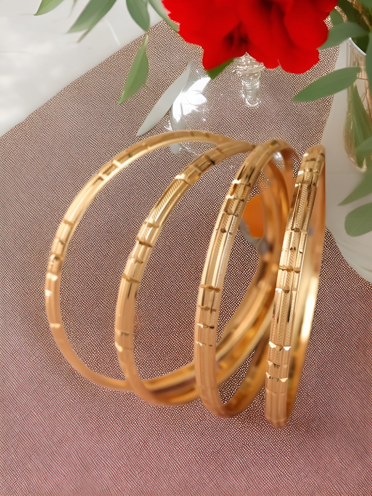 Jewels Kafe Gold Plated Bangle Set of 4 Main image