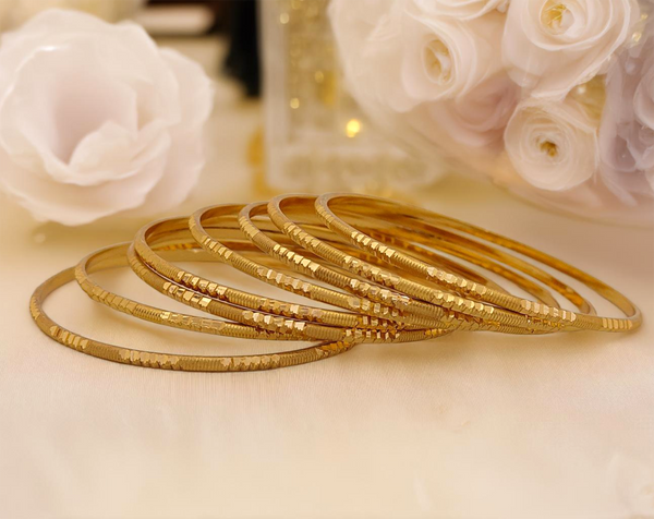 Jewels Kafe Gold Plated Bangle Set (Pack of 8)