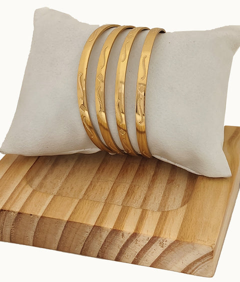 Jewels Kafe Gold Plated Bangle Set (Pack of 4)