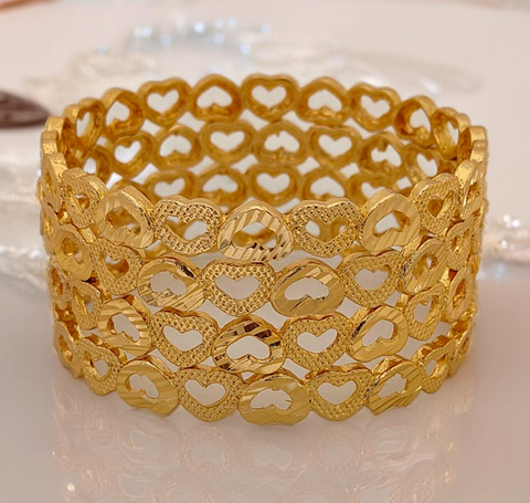 Jewels Kafe One Gram Gold Plated Bangle Set of 4 Jewels Kafe