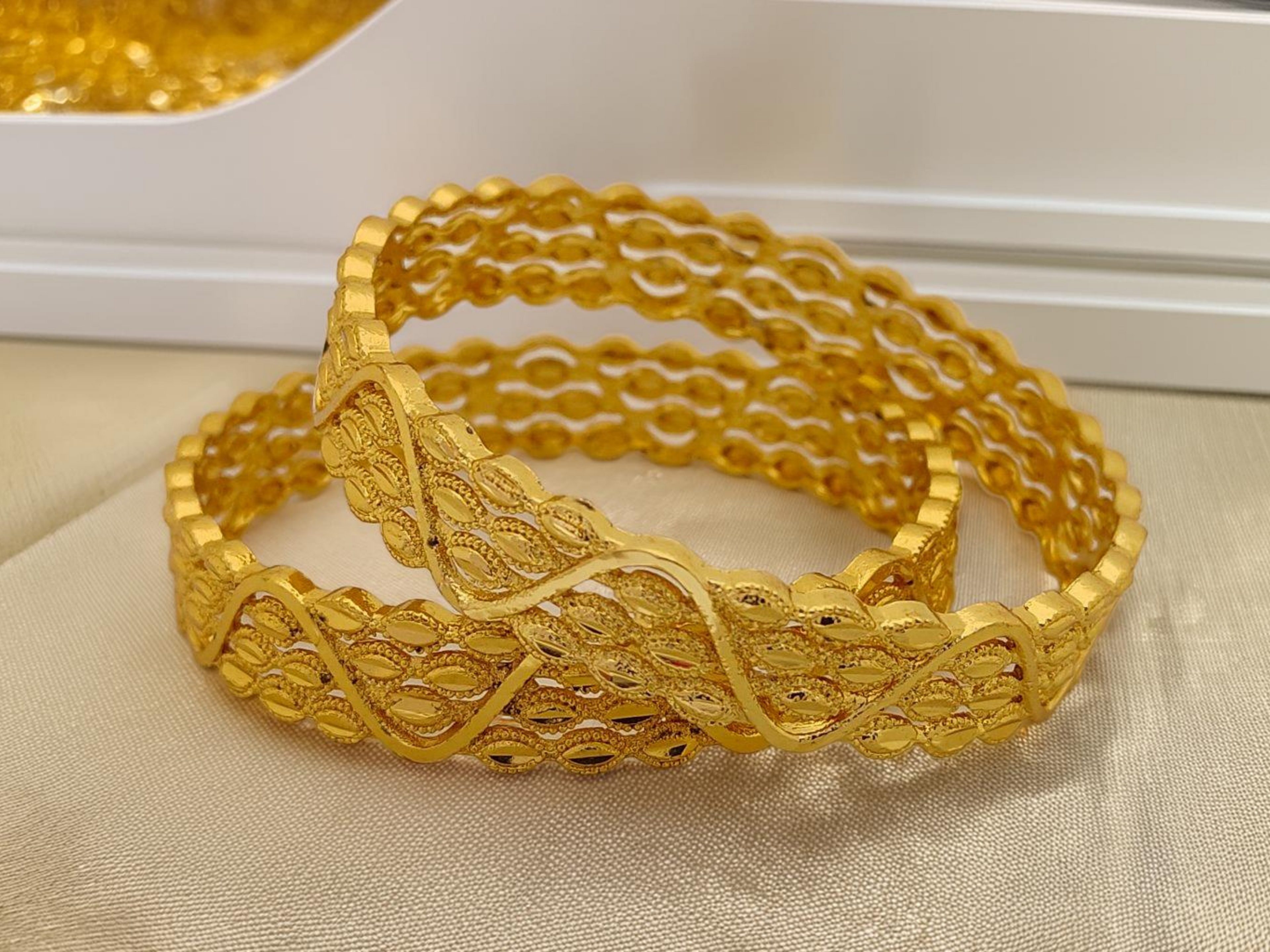 Jewels Kafe Gold Plated Bangle Set (Pack of 2)