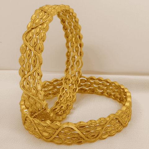 Jewels Kafe Gold Plated Bangle Set (Pack of 2)