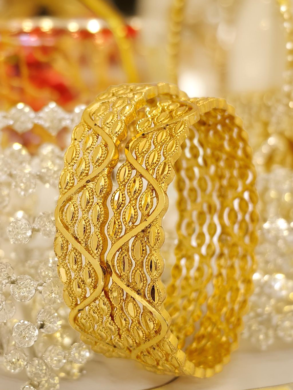 Jewels Kafe Gold Plated Bangle Set (Pack of 2)
