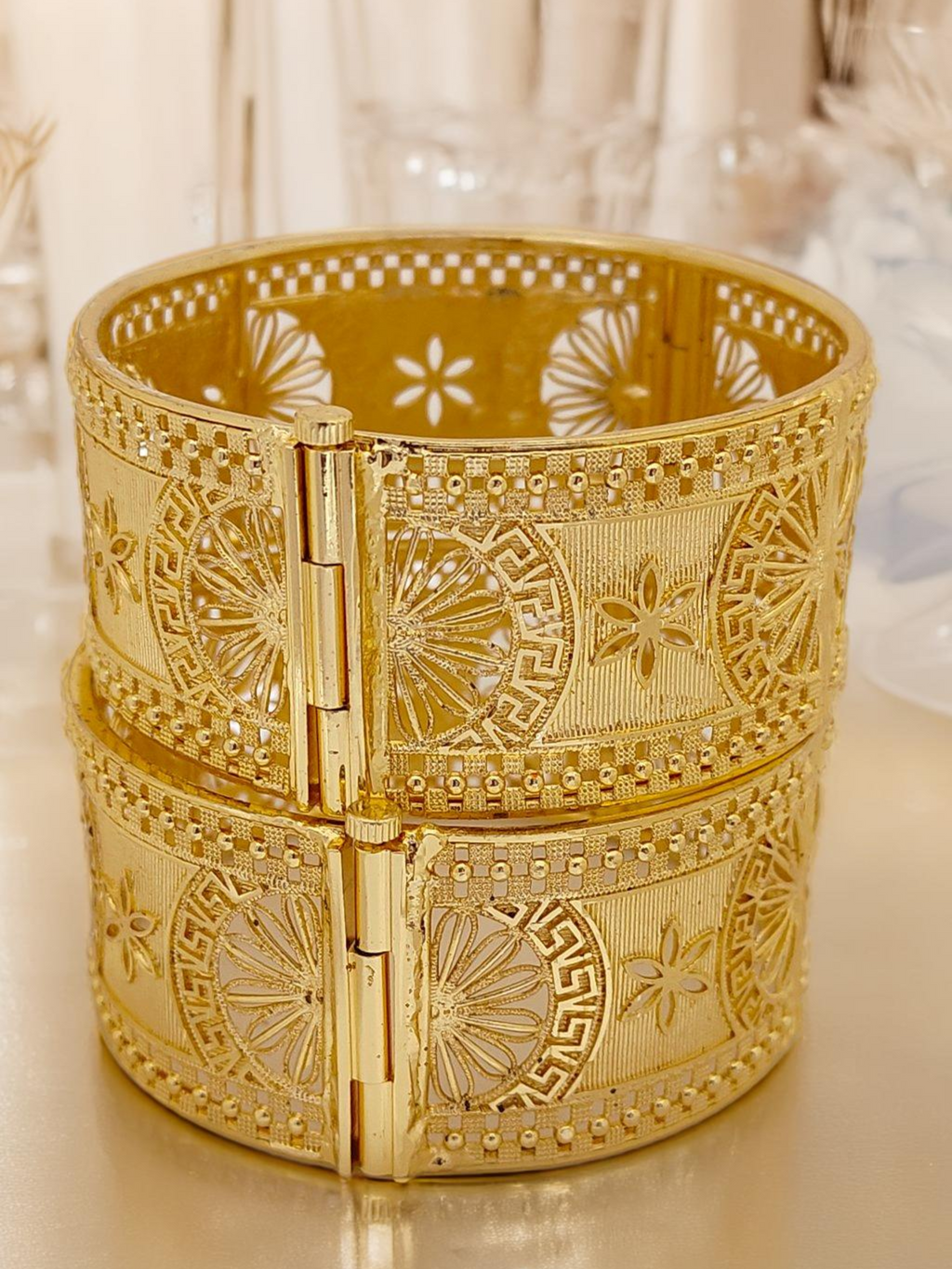 Jewels Kafe One Gram Gold Plated Bangle/Kada Set (Pack of 2)