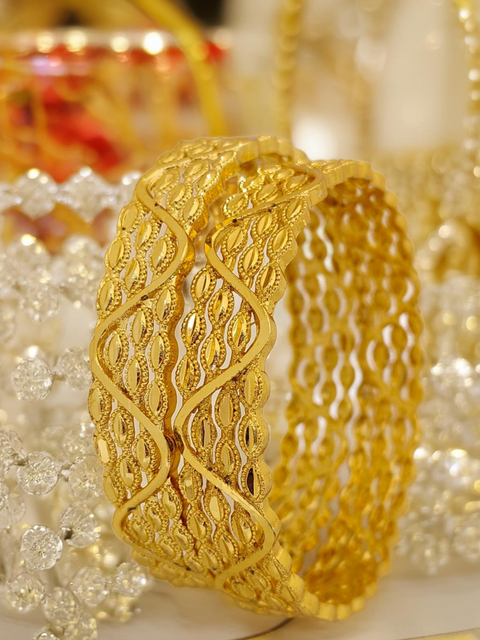 Jewels Kafe Gold Plated Bangle Set (Pack of 4) Jewels Kafe