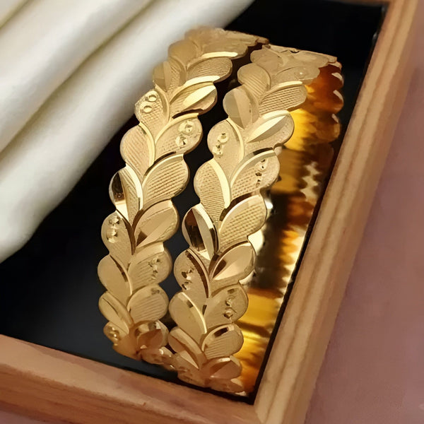 Jewels Kafe Gold Plated Bangle Set (Pack of 2) 2.10