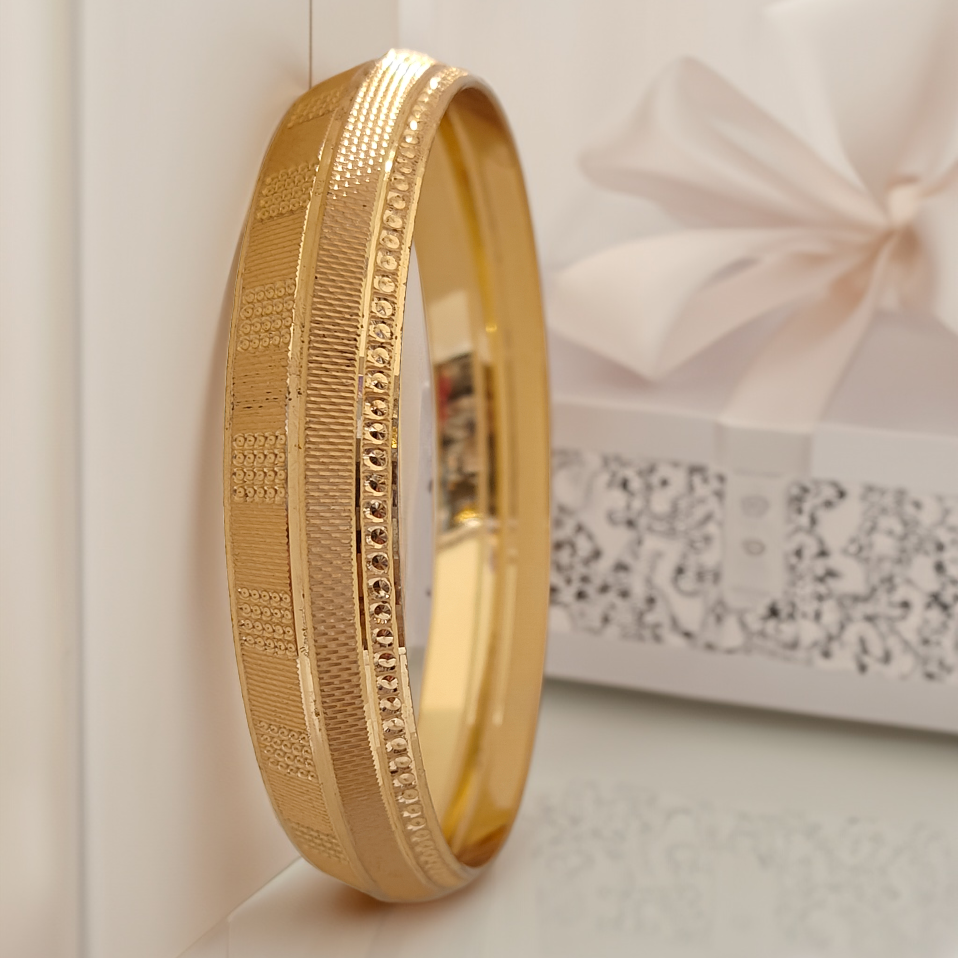 Jewels Kafe One Gram Anti-Tarnish Gold Plated Mens Kada Main image