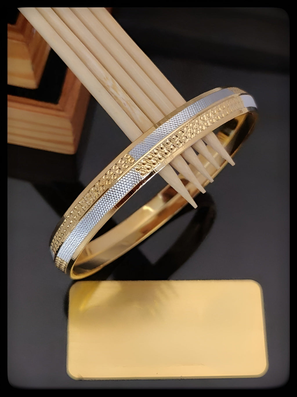 Jewels Kafe Gold Plated Mens Kada