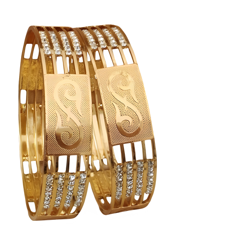 Jewels Kafe Gold Plated Bangle Set of 2