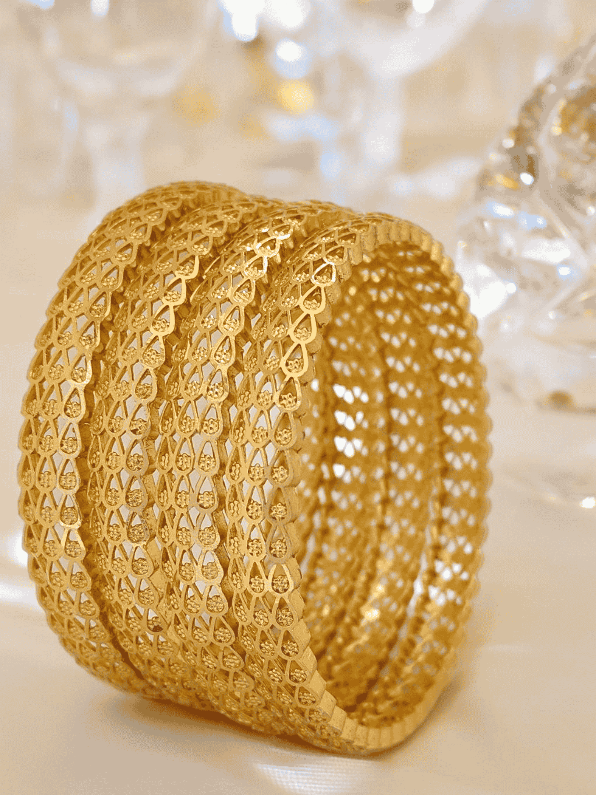 Jewels Kafe One Gram Gold Plated Bangle Set of 4