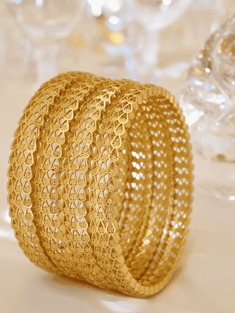 Jewels Kafe One Gram Gold Plated Bangle Set of 4