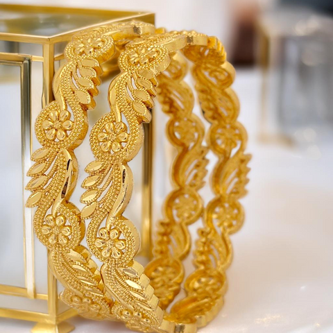 Jewels Kafe One Gram Gold Plated Bangle Set Jewels Kafe