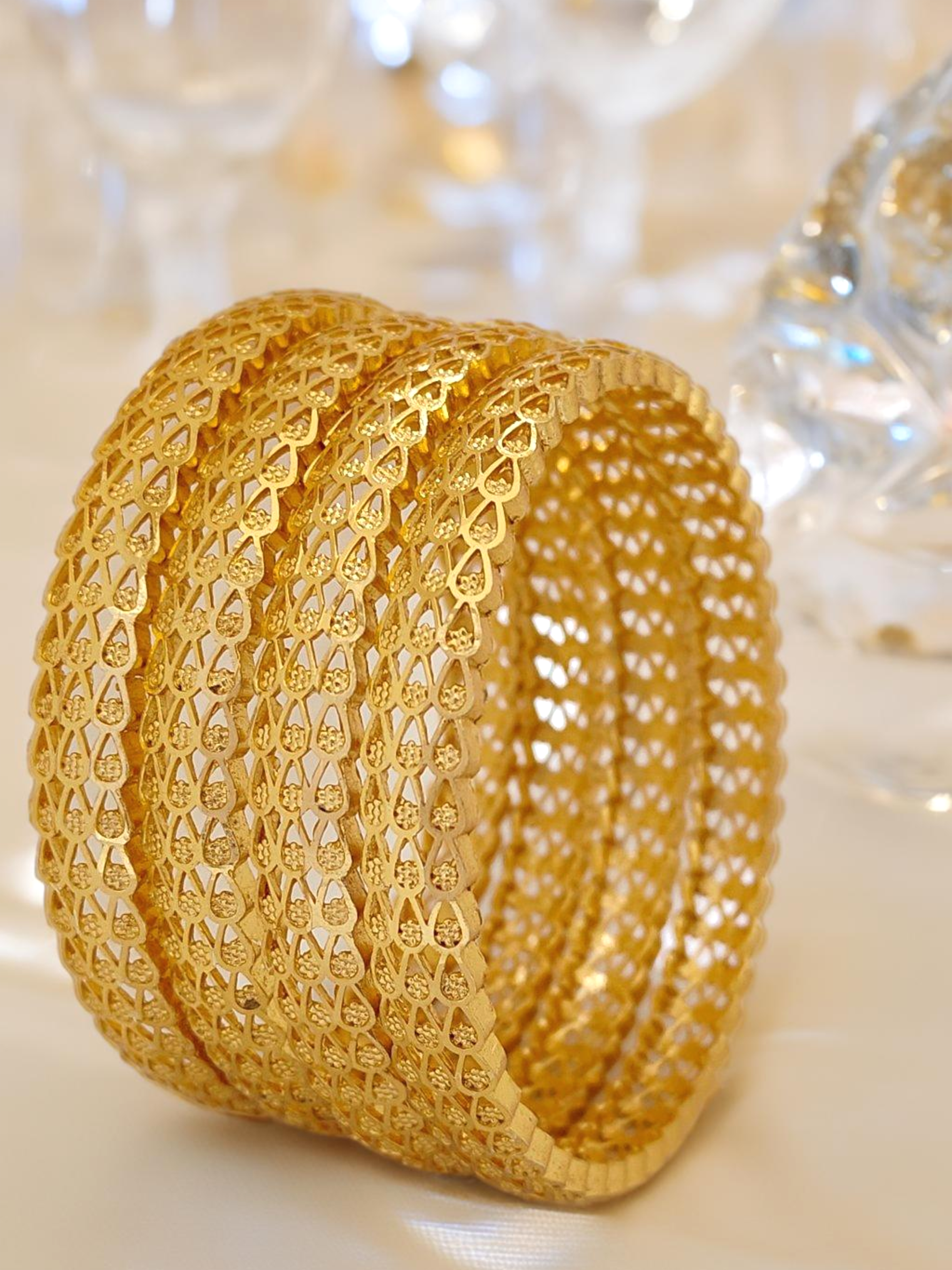Jewels Kafe One Gram Gold Plated Bangle Set of 4