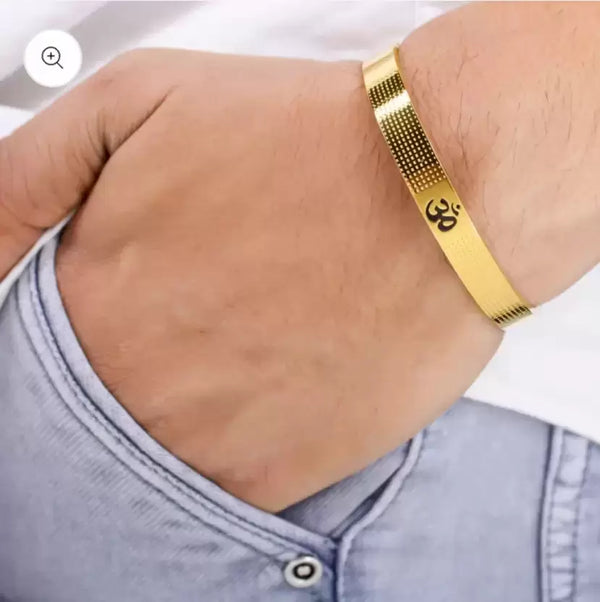 Jewels Kafe One Gram Gold Plated Mens Kada Free Size