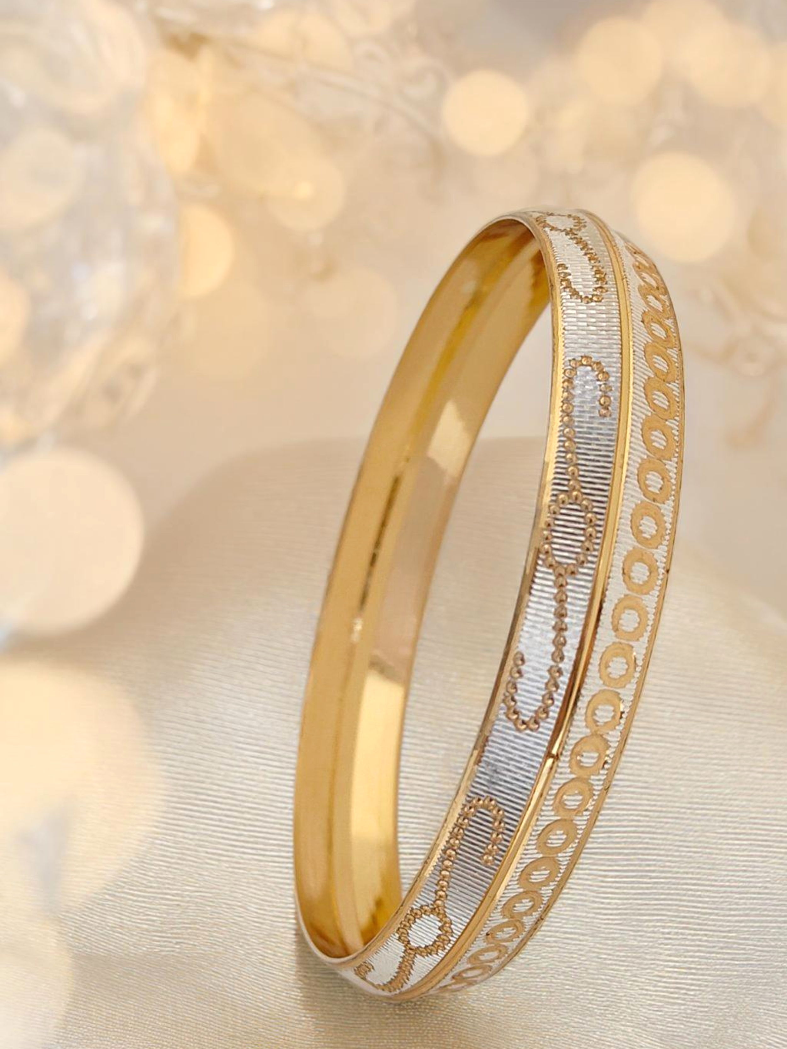 Jewels Kafe Gold Plated Mens Kada