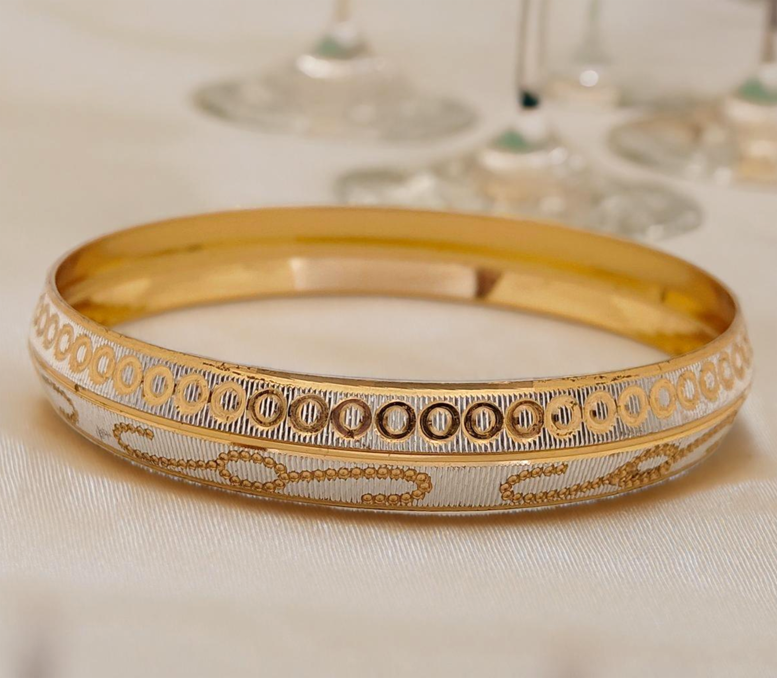 Jewels Kafe Gold Plated Mens Kada