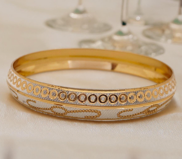 Jewels Kafe Gold Plated Mens Kada