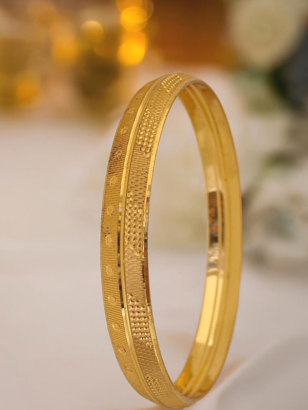 Jewels Kafe Gold Plated Mens Kada