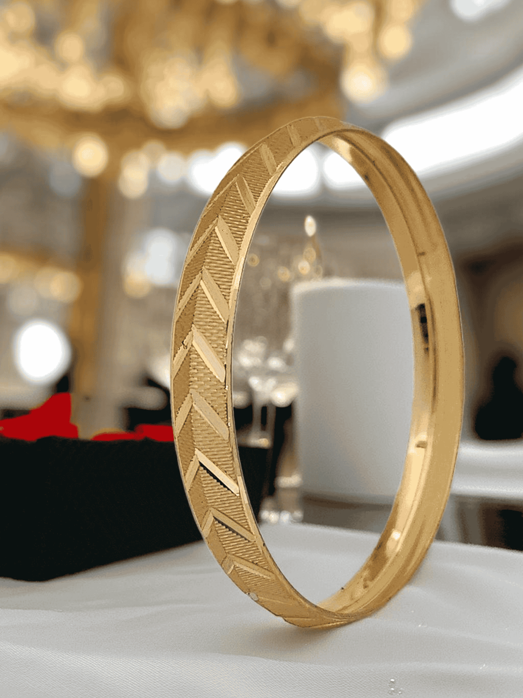 Jewels Kafe Anti-Tarnish Gold Plated Mens Kada
