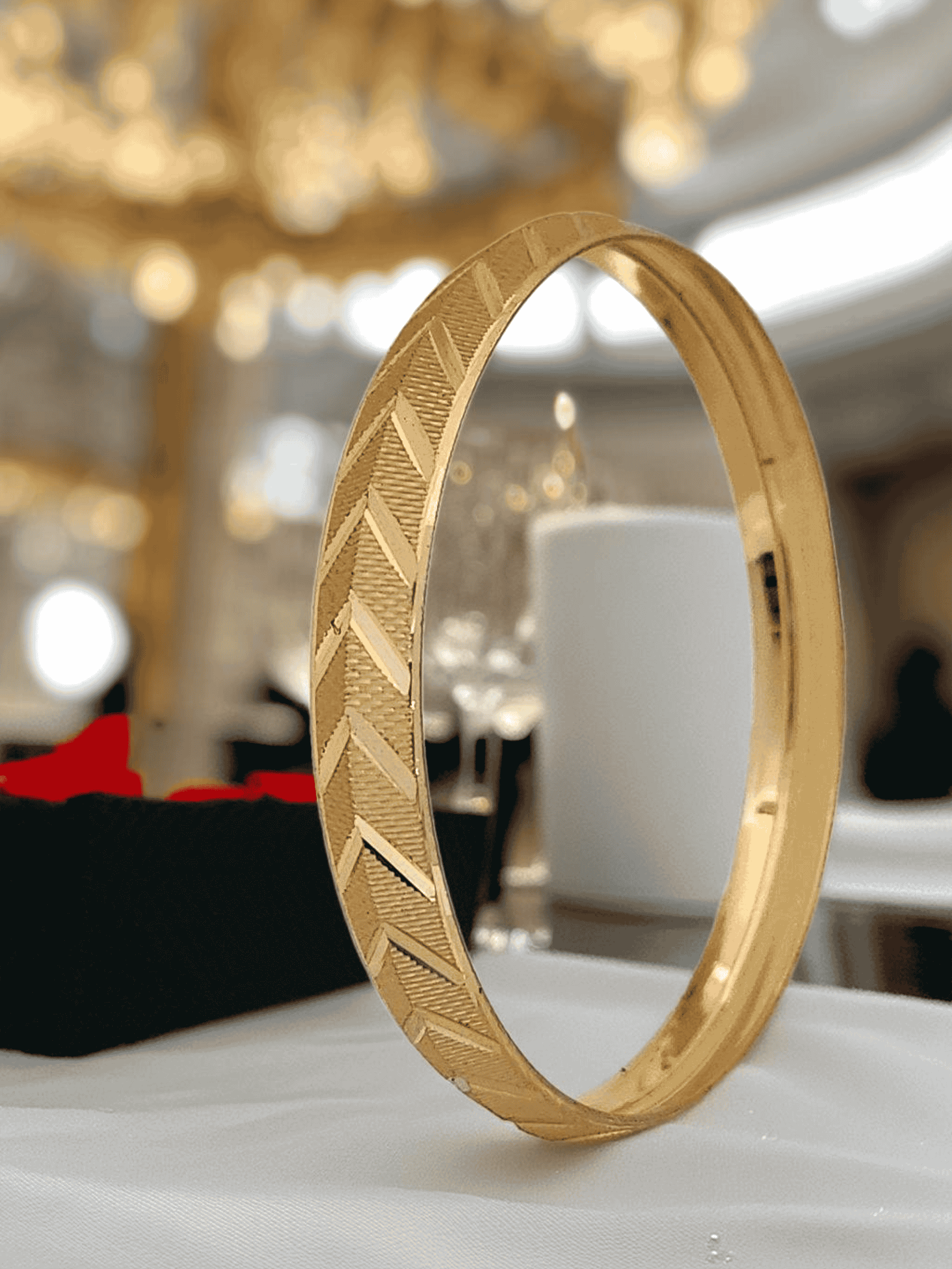 Jewels Kafe Anti-Tarnish Gold Plated Mens Kada