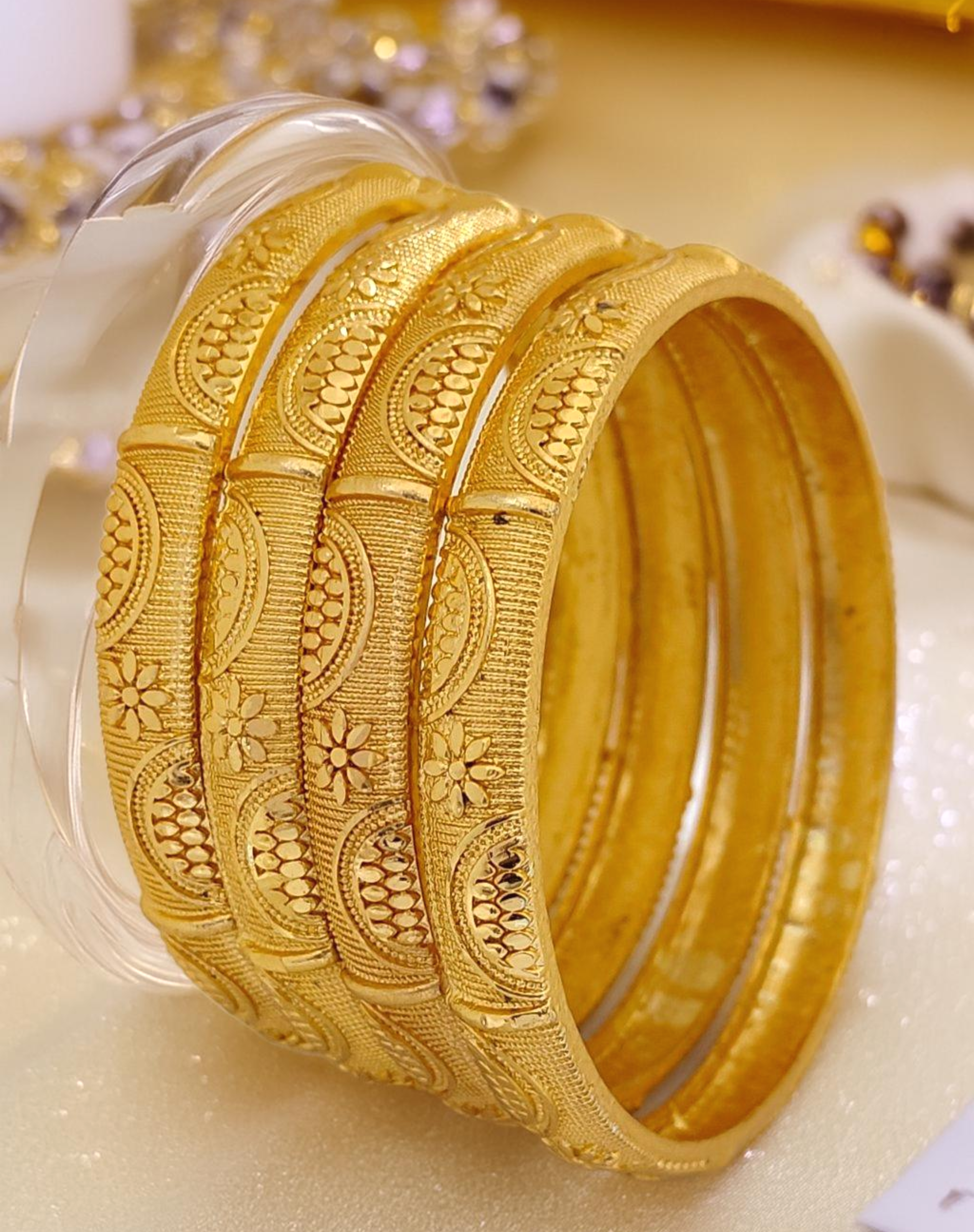 Jewels Kafe One Gram Gold Plated Bangle Set of 4