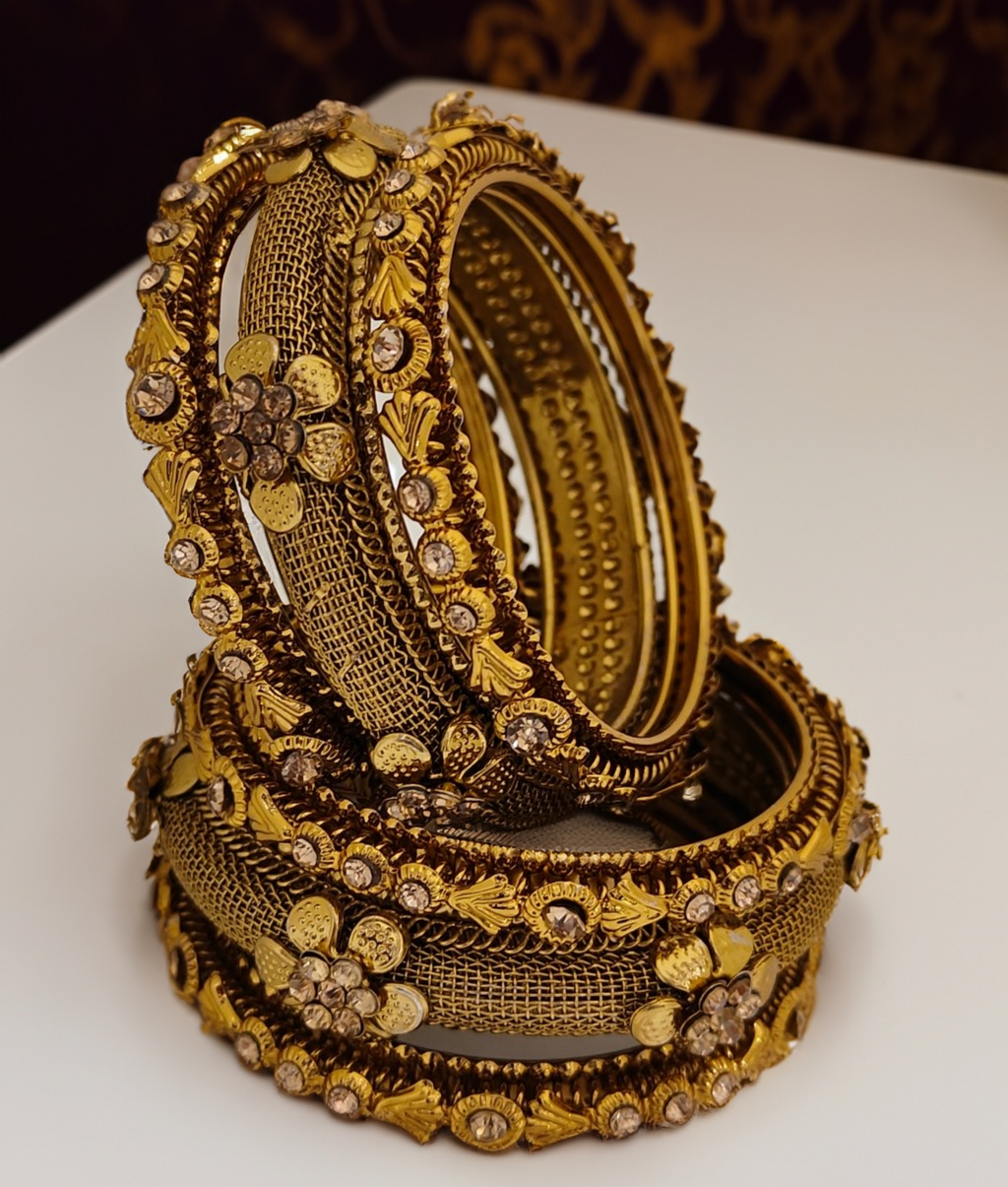 Jewels Kafe Gold Plated Bangle Set (Pack of 6)