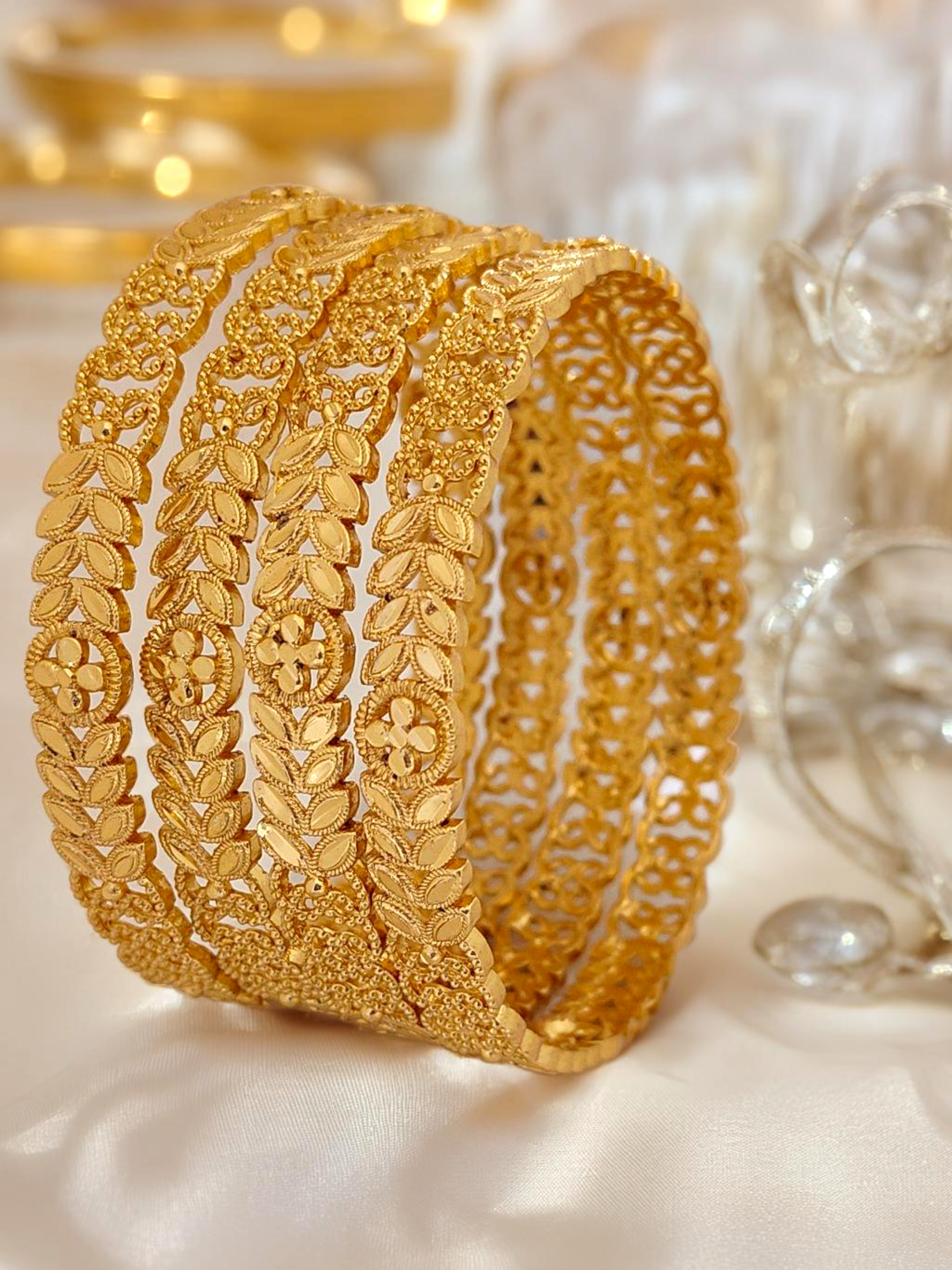 Jewels Kafe One Gram Gold Plated Bangle Set of 4